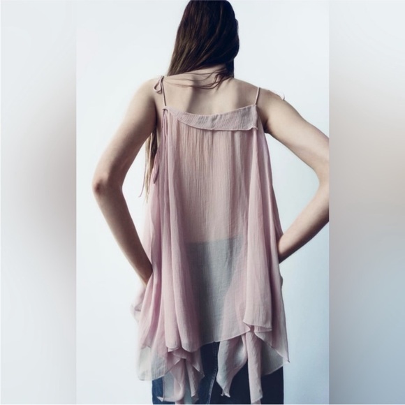 Zara Semi-Sheer Off the Shoulder Blouse - Picture 3 of 11